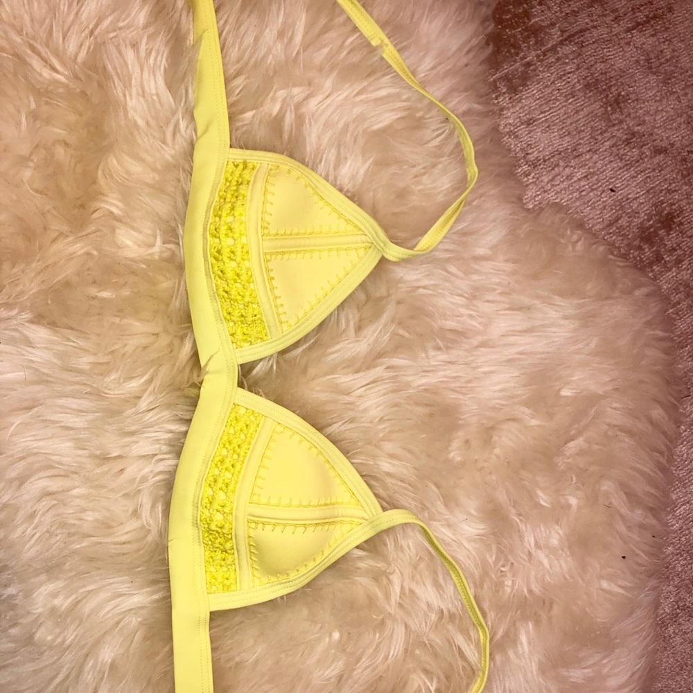 Yellow triangl bikini top